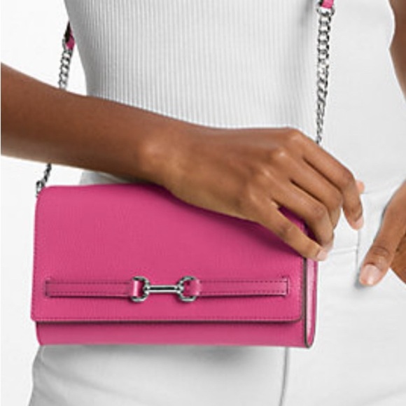 Michael By Michael Kors Fuchsia Leather Clutch - Picture 4 of 4